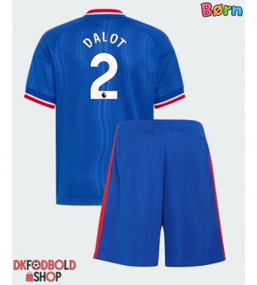 Manchester United Diogo Dalot #2 Udebanesæt Børn 2026-27 Kort ærmer (+ korte bukser)